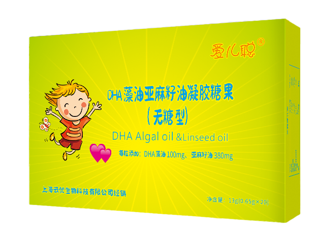 愛(ài)兒聰®藻油DHA亞麻籽油凝膠糖果（無(wú)糖型）